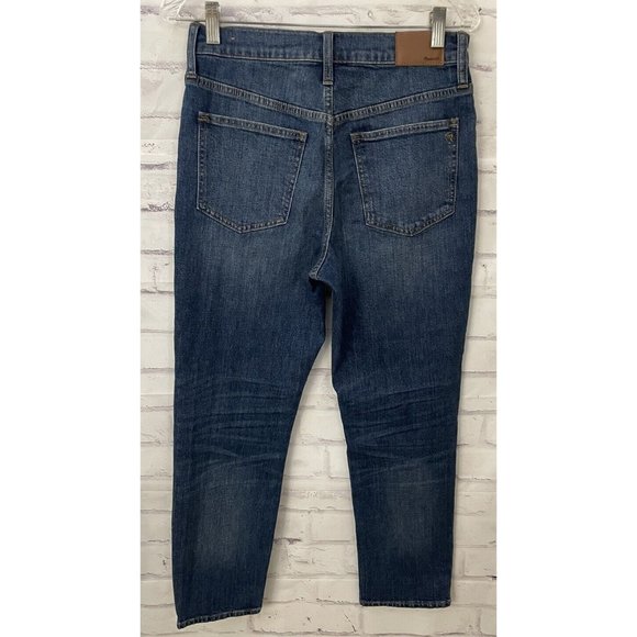 Madewell The Perfect‎ Vintage Crop Blue Jeans Size 27 Button Fly Stretch - Picture 2 of 10
